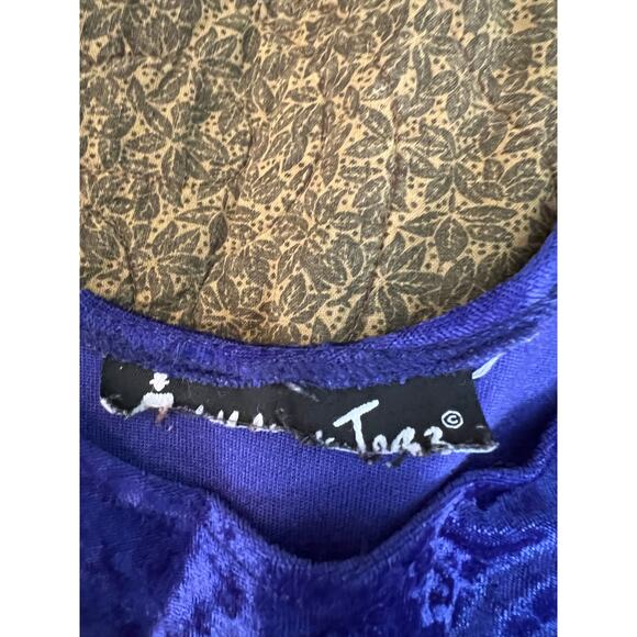 Vintage 90s All That Jazz crushed velvet purple maxi dress witchy whimsy goth - Picture 6 of 13